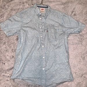 Levi’s button up dress shirt t shirt blue medium